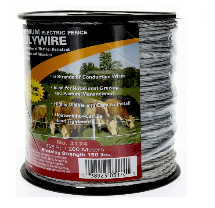 Dare #3174 646' Premium Electric Fence Polywire Wire ~ 2-Pack ~ 1312 Feet Total