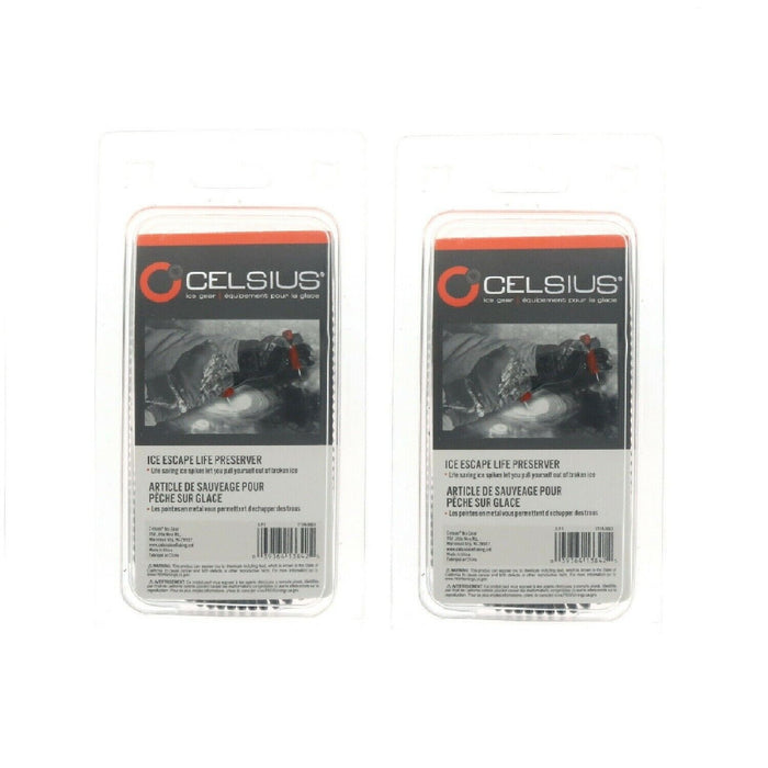 Celsius #ILP-1 Ice Escape Life Preserver Safety Ice Picks/Grips Attached to Cord ~ 2-Pack