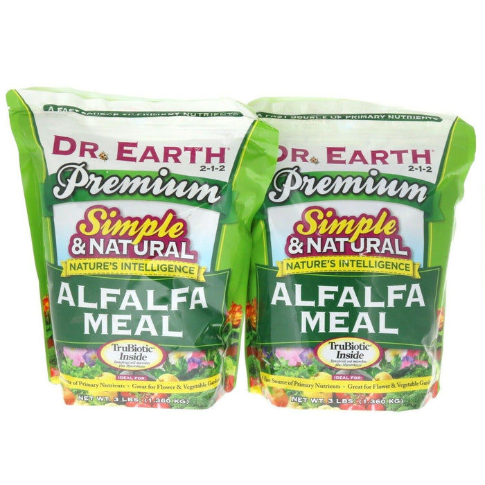 Dr. Earth #720P   Natural Alfalfa Meal Fertilizer Garden Flower Vegetable ~ 2-Bags