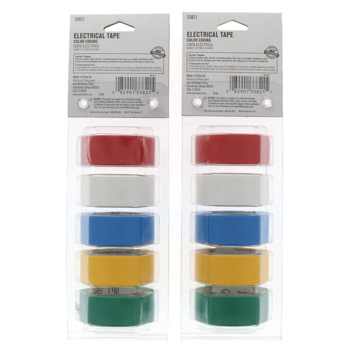 Ace Hardware #33821 Electrical Tape Color Coding 3/4" Vinyl  7mil ~ 2-Pack