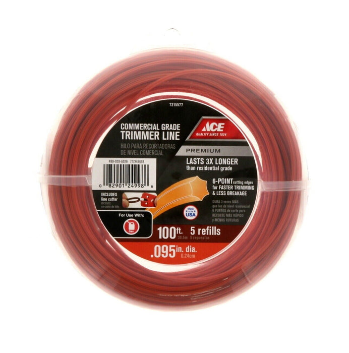 Ace Hardware #7215577 Commercial Grade Trimmer Line .095" x 100'