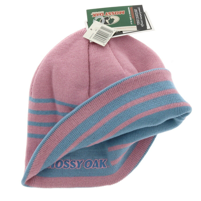 Mossy Oak #WHKNTW7L Logo Pink Beanie Hat Cap Reversible