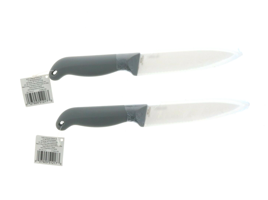 Smiths #51217 Lawaia 5" Serrated Ceramic Bait Knife Fishing ~ 2-Pack