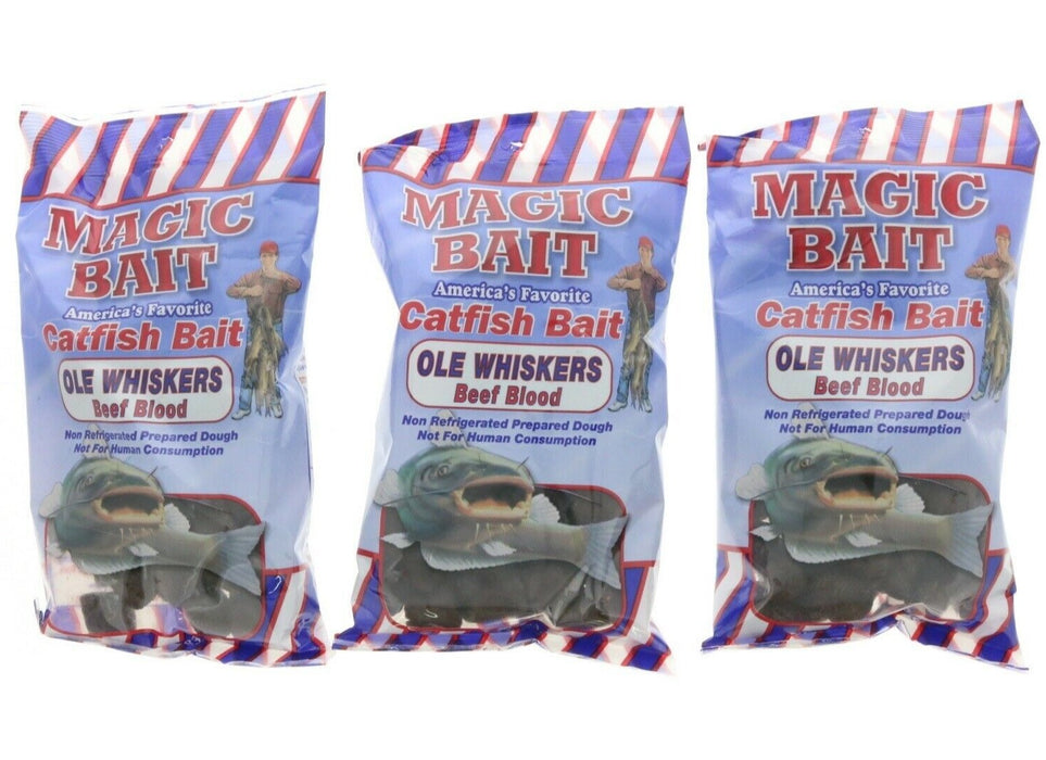 Magic Bait Beef Blood Catfish Bait Nuggets 10oz ~ 3-Pack