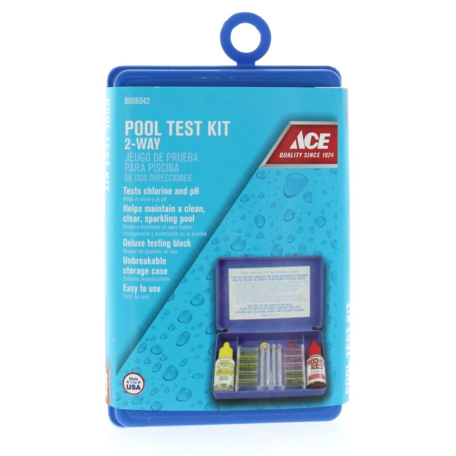 Ace Hardware #8006942 2-Way Pool Chlorine & pH Chemical Test Kit ...