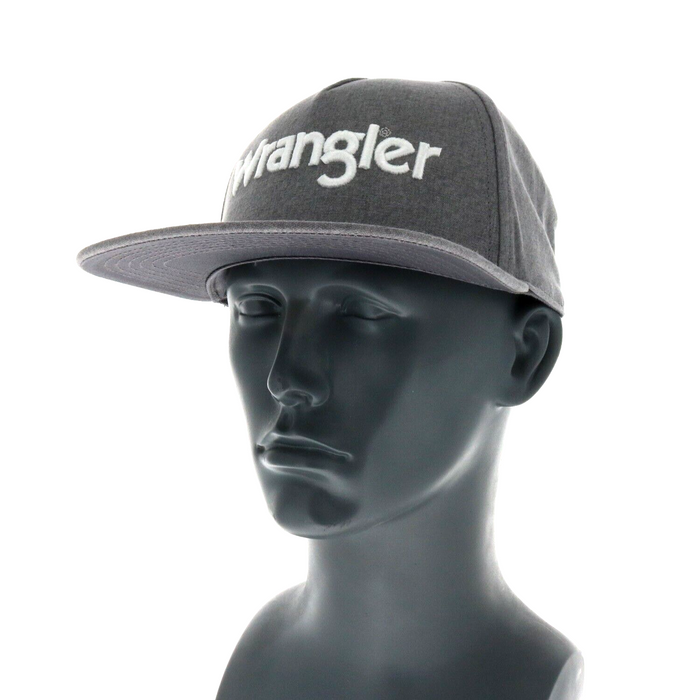 Wrangler #W13089741OX Embroidered Logo Snap Back Baseball Cap ~ Gray