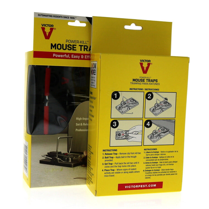 Victor #M392 Power Kill Mouse Traps ~ 2-Pack ~ 4 Traps Total