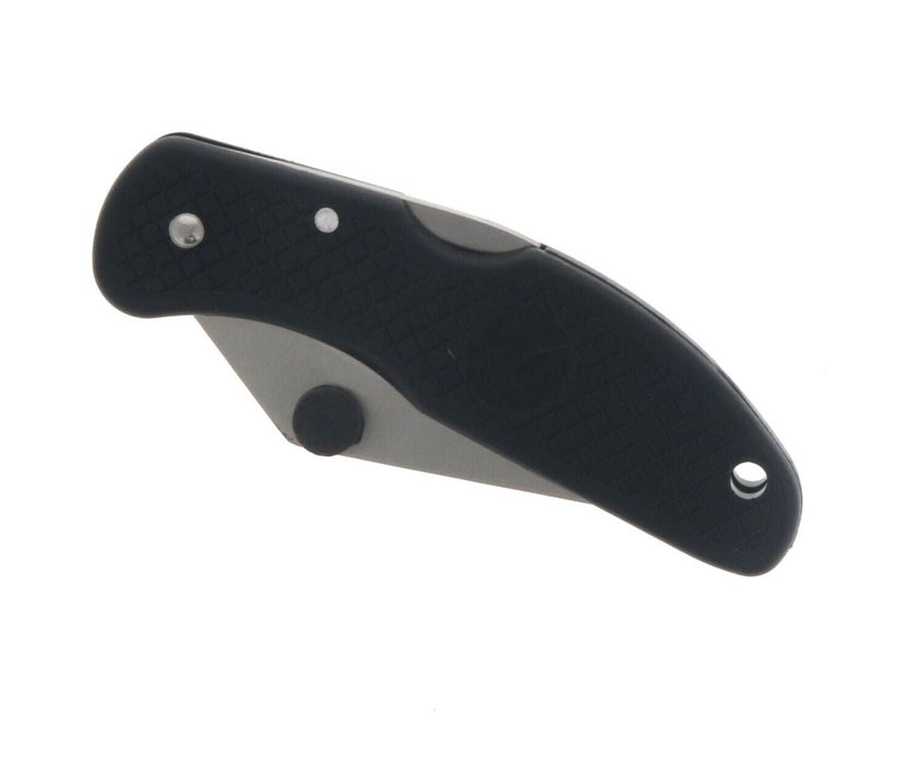 Angler's Choice #F8-FK Folding Knife With Clip 3" Serrated Blade Pocket Knife Black