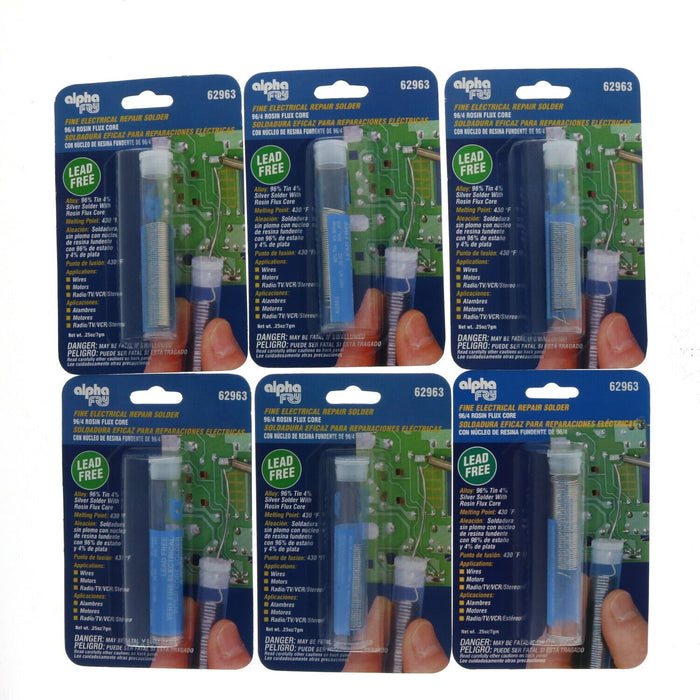 AlphaFry #62963 Fine Electrical Repair Solder 96/4 ~ 6-Pack