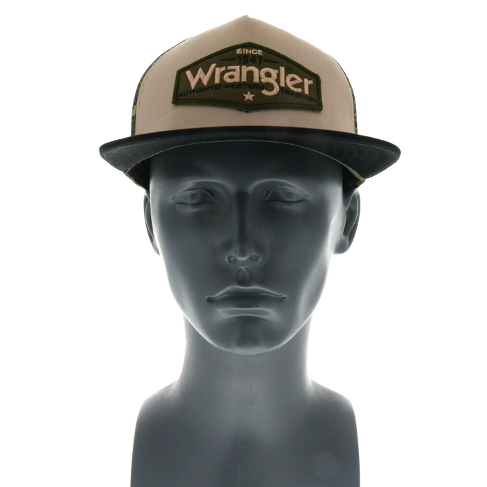 Wrangler #W13089703CA000 Logo Patch Mesh Camo Snapback Baseball Cap