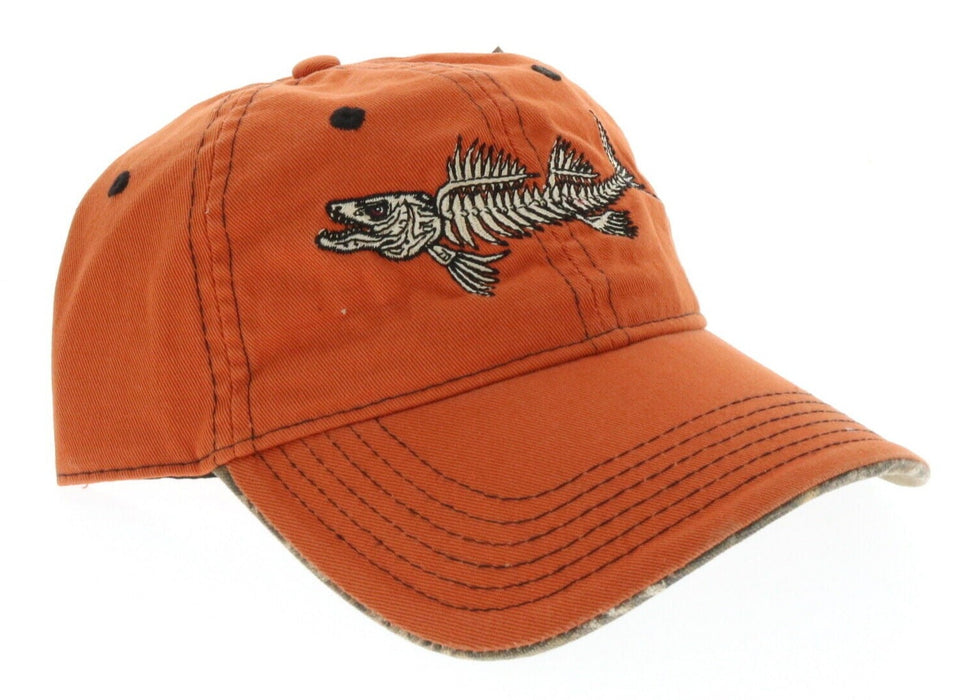 Realtree AP Adjustable Outdoor Fishing Walleye Bones Hat Cap Orange