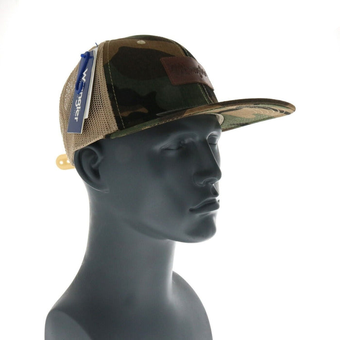 Wrangler #W130-89782CA Men's Camo Mesh Back Logo Patch Baseball Cap