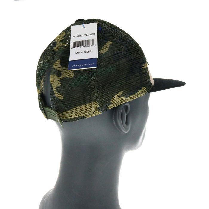 Wrangler #W13089703CA000 Logo Patch Mesh Camo Snapback Baseball Cap