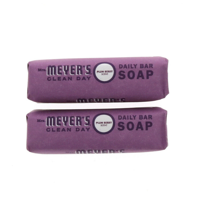 Mrs. Meyer's Daily Bar Soap Plum Berry Scent ~ 2-Pack