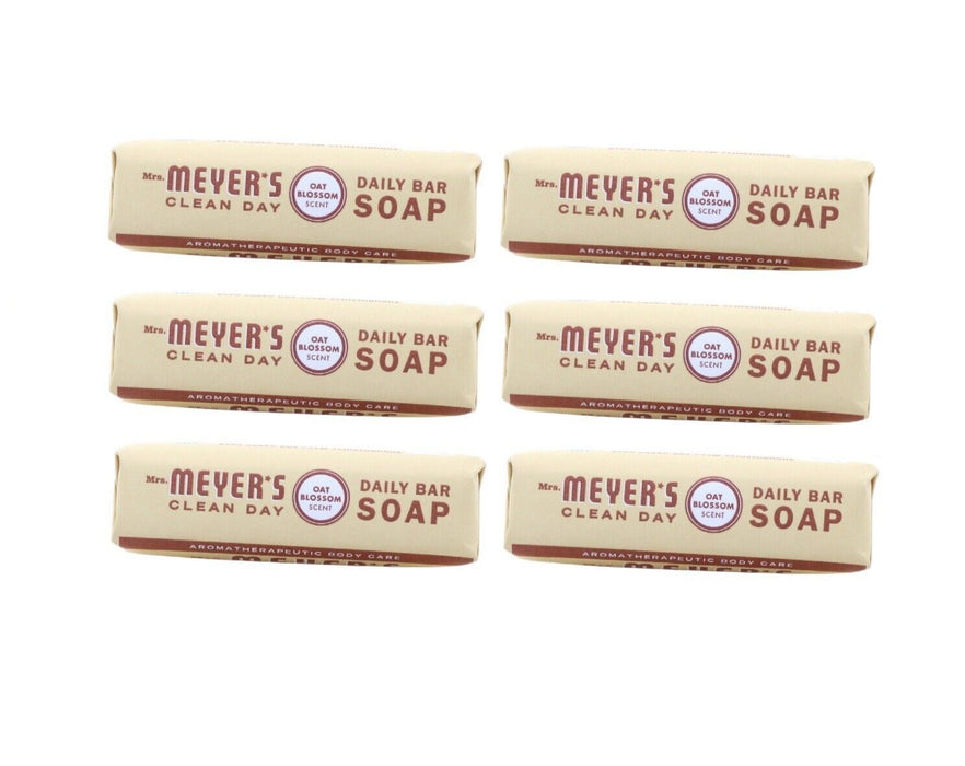 Mrs. Meyer's #1085725 Clean Daily Bar Soap Oat Blossom Scent ~ 6-Pack