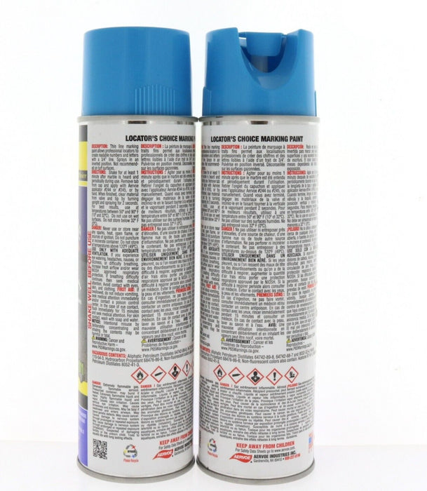 Aervoe #1452 Locator's Choice Marking Paint Blue ~ 2-Pack