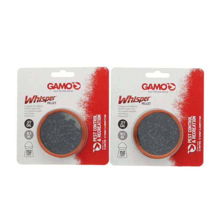 Gamo #632272254 Whisper Pellet .177 Caliber Dome 150ct ~ 2-Pack ~ 300 Pellets Total