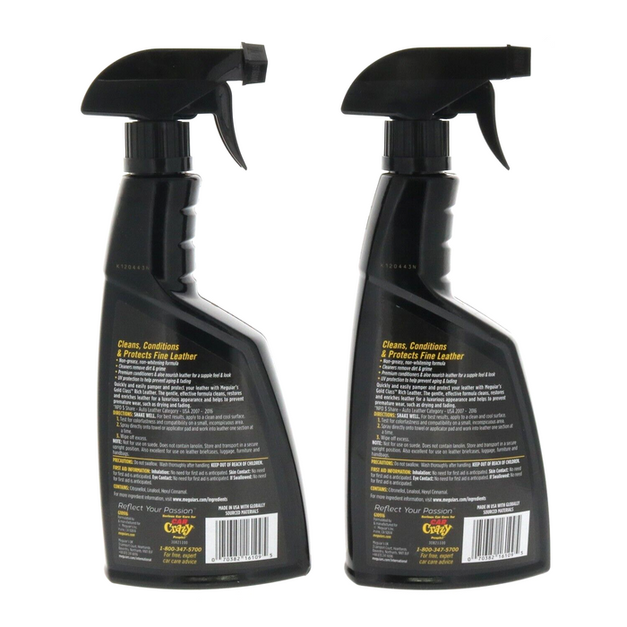 Meguiar's #G10916 Complete Leather Care Spray Clean Condition ~ 2-Pack