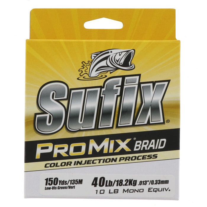 Sufix #630-040G ProMix Braid Lo-Vis Fishing Line 40lb Test 150yds ~ Green