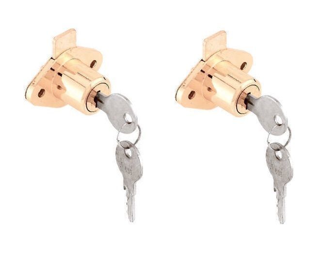 Prime Line #EP 9447-KA   Drawer & Cabinet Lock Keys Brass ~ 2-Sets