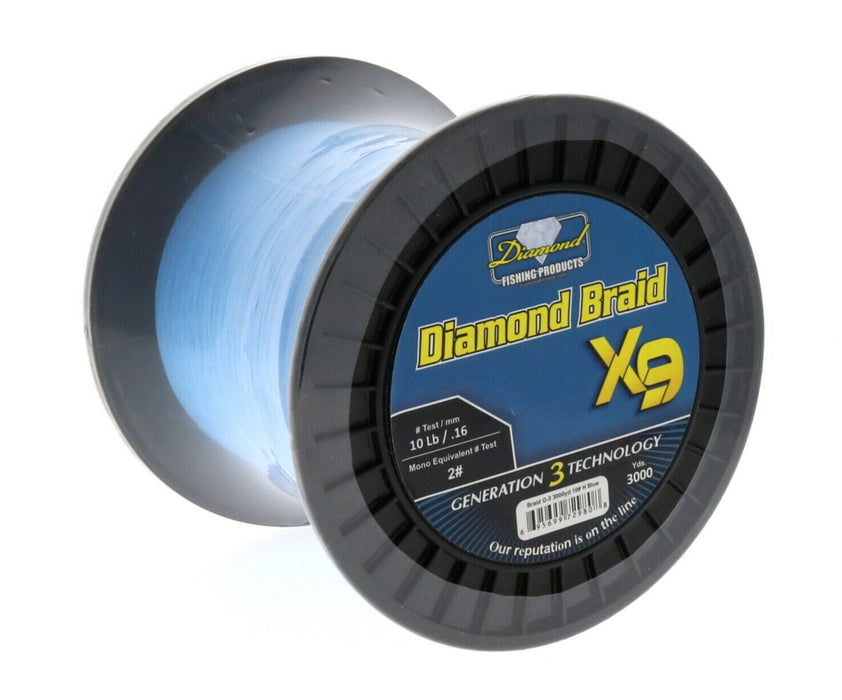 Momoi #Braid G3 3000yd 10# H Blue Diamond Braid Generation III 9x Fishing Line 3000yds 10lbs