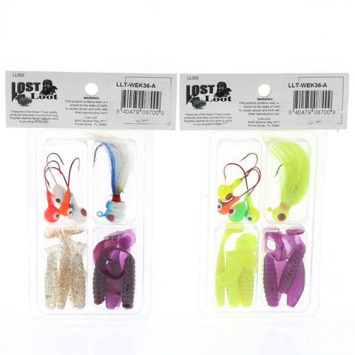 Lost Loot #LL005 Soft Bait Big Eye Jig Head Fishing Lures ~ 2-Pack ~ Choose Kits