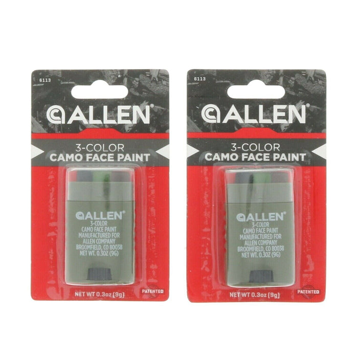 Allen #6113   Allen 3 Color Camo Face Paint Stick ~ 2-Paint Sticks