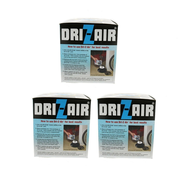 Dri-Z-Air #DZA-U Unit Dehumidifier Absorbers Preventers Removes Moisture ~ 3-Pack