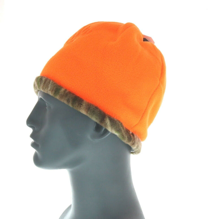 Hot Shot #1B-032C0BZ-CL Blaze Orange & Camo Reversible Fleece Beanie