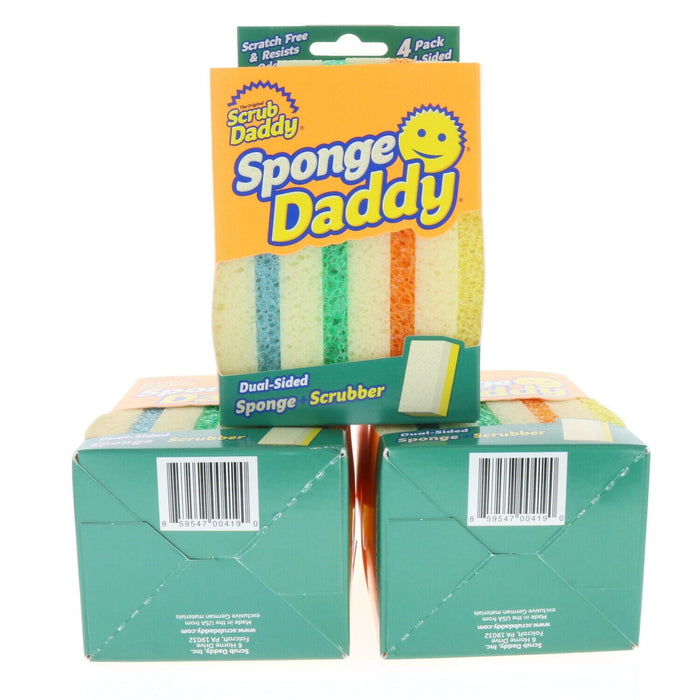 Scrub Daddy Scratch Free Dual Sided Sponges ~ 3-Pack ~ 12 Sponges Total