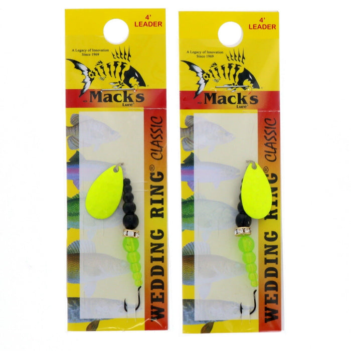 Mack's Lure #09245 Wedding Ring Spinner Fishing Lure 4' Leader ~ 2-Pack