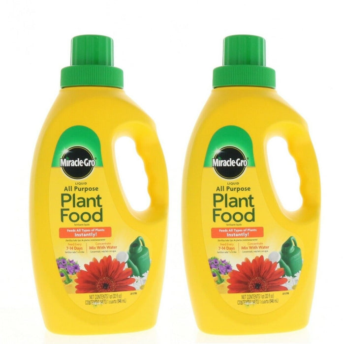 Miracle-Gro #1001502 All-Purpose Plant Food Liquid ~ 2 Pack ~ 64oz Total