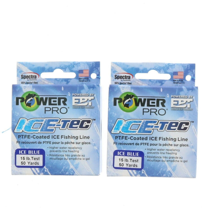Power Pro #23400150050A Ice-Tec PTFE Coated Fishing Line 15lbs 50yds ~ 2-Pack