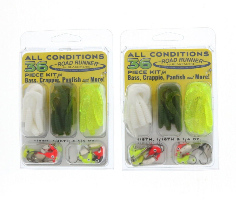 Blakemore #50-36 Road Runner All Conditions 36 Piece Bass Crappie Panfish ~ 2-Pack ~ 72pc Total