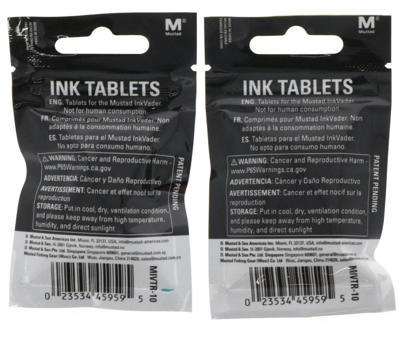 Mustad #MIVTR-10 Octopus Refill Ink Tablet Scent ~ 2-Pack ~ 20 Tablets Total
