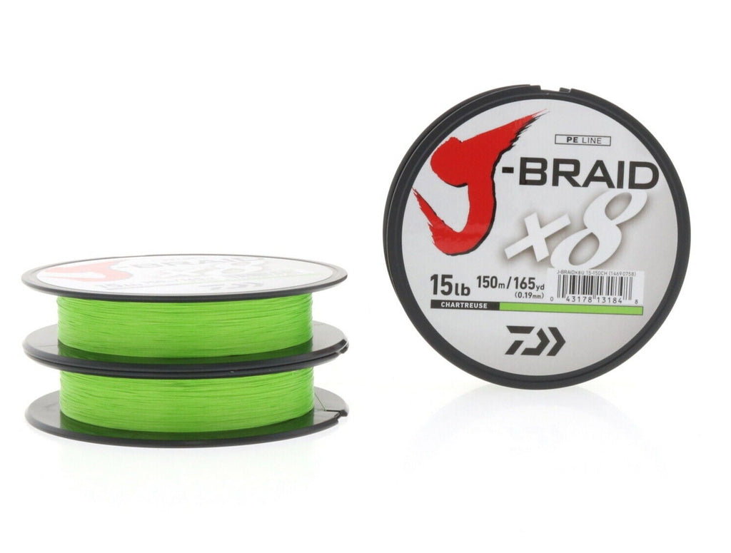 Daiwa #JB8U15-150CH J-BRAID X8 Braided Fishing Line 15 Lb Test 165yds —  houseandfarmsupply