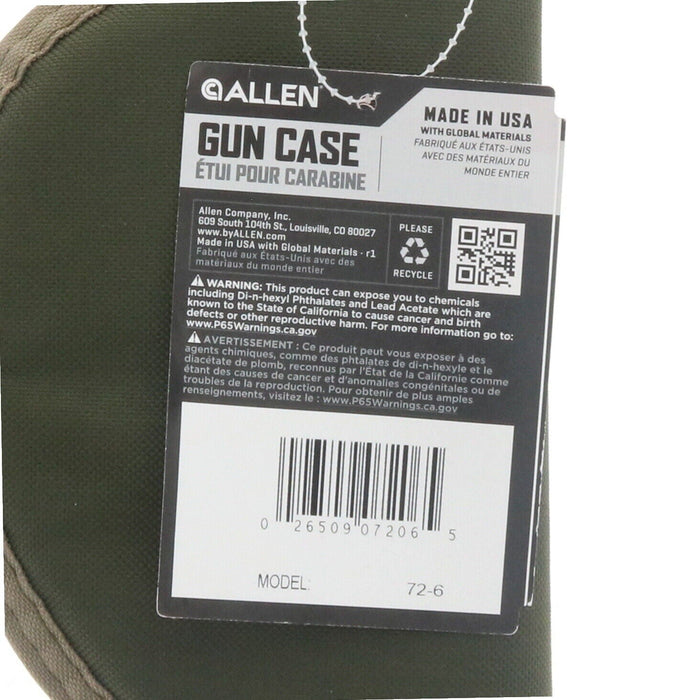 Allen 726 Gun Case Pistol Soft Case 6" Green ~ 2-Pack