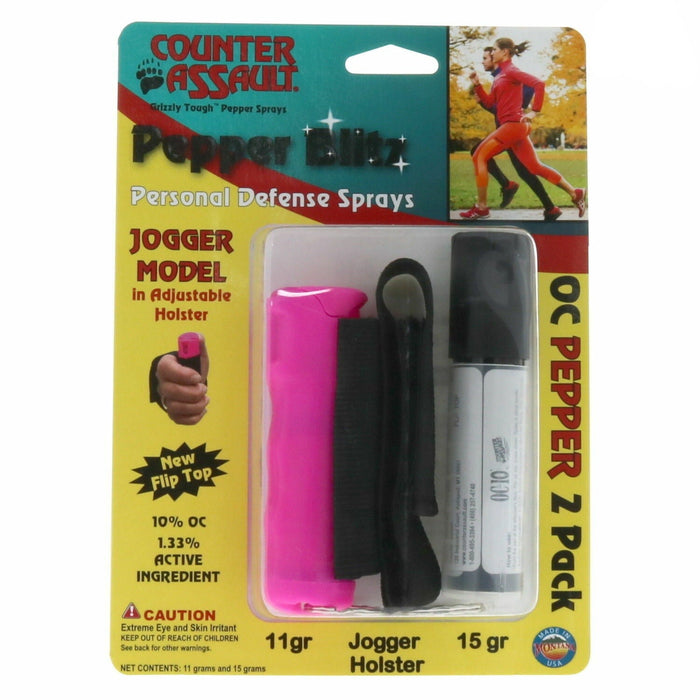 Counter Assault #OB-2PH/sb Pepper Blitz Jogger Model Personal Defense Spray