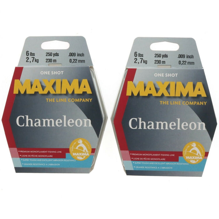 Maxima #MOC 6 Chameleon Monofilament Fishing Line 6lb 250yds ~ 2-Pack