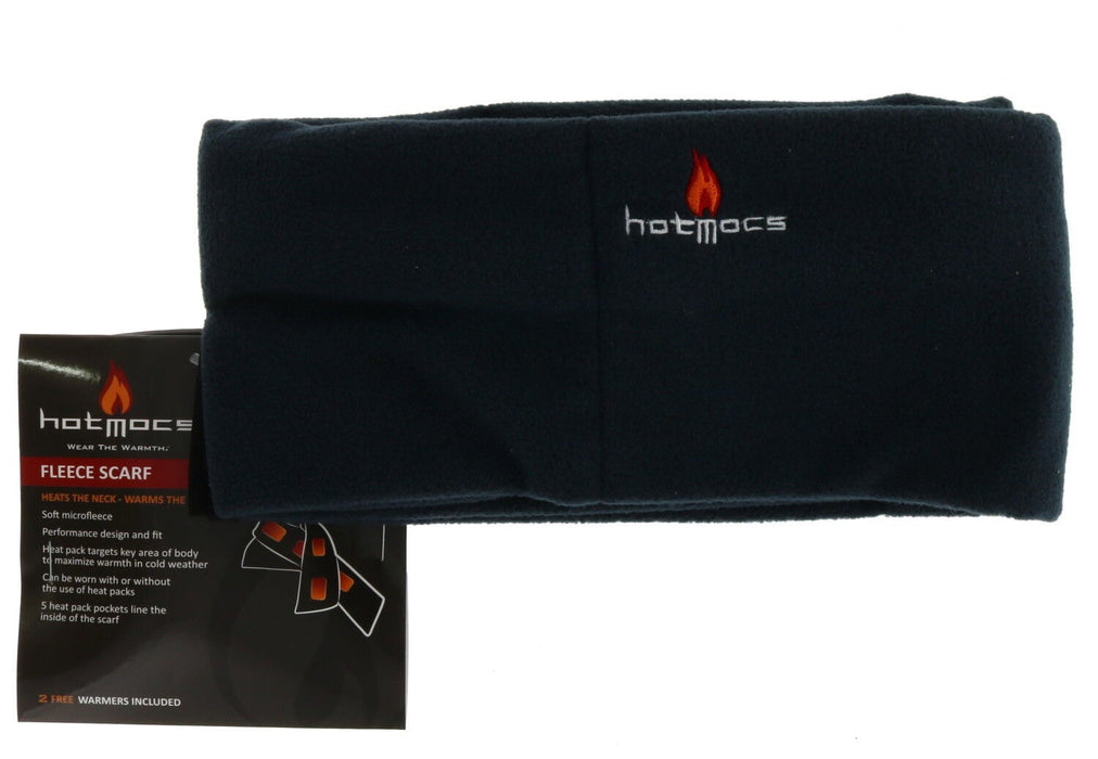 Hotmocs #HM1003FCOB Blue Heated Fleece Scarf Neck with Heat Packs