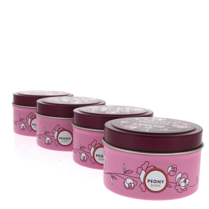 Mrs. Meyer’s #1102739 Clean Day Peony Scented Soy Tin Candles 2.9 oz each ~ 4-Pack