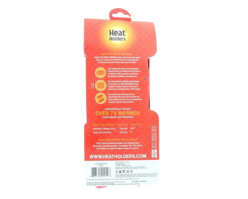 Heat Holders #LHHORGPNK Warm Thermal Boot Sock Mens 4-8 Ladies 5-9 Pink