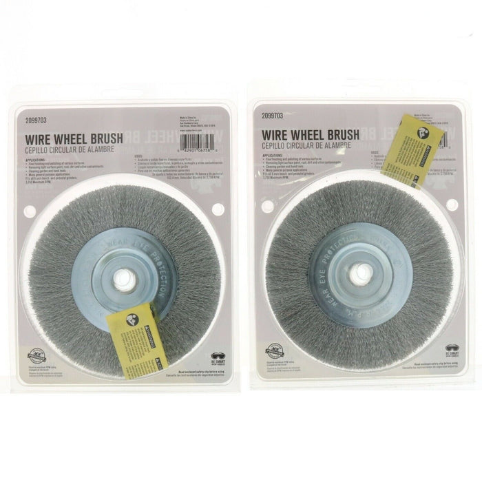 Ace Hardware #2099703  6" Wire Wheel Disc Grinder 1/2" Arbor ~ 2-Pack ~ 2 Brushes Total