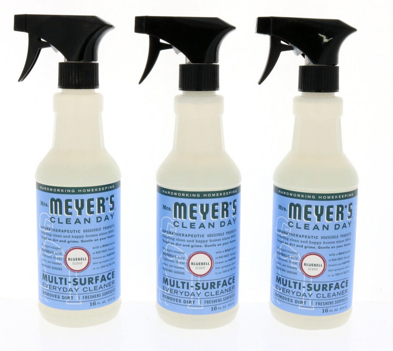 Mrs. Meyer's Multi-Surface Everyday Cleaner 16 oz Bluebell Scent ~ 3-Pack