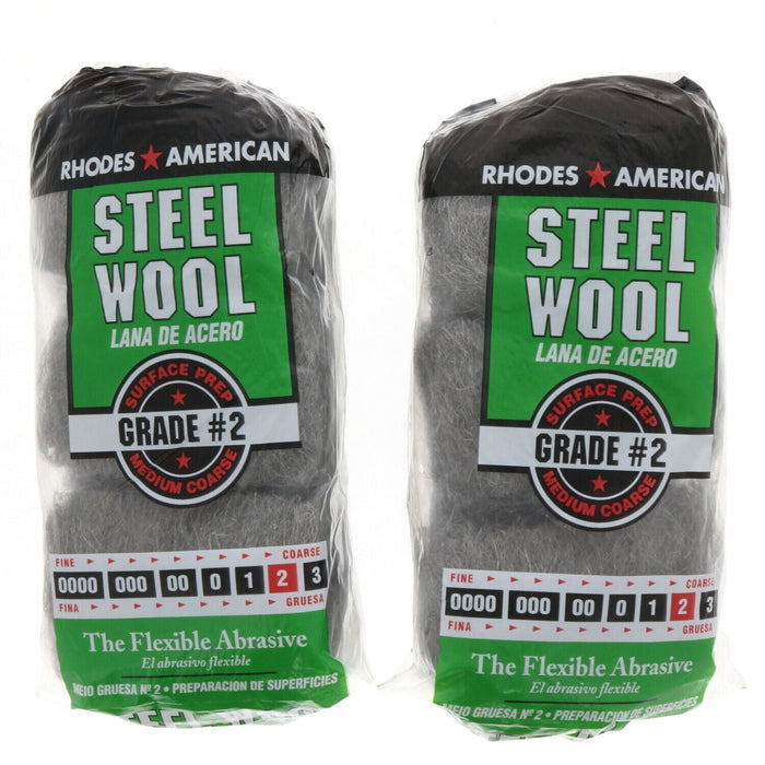 Homax #10121112 Medium Coarse Steel Wool Prep Pads ~2-Pack ~ 24 Wool Pads Total