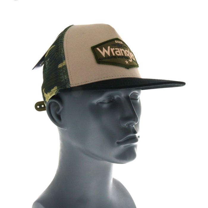 Wrangler #W13089703CA000 Logo Patch Mesh Camo Snapback Baseball Cap