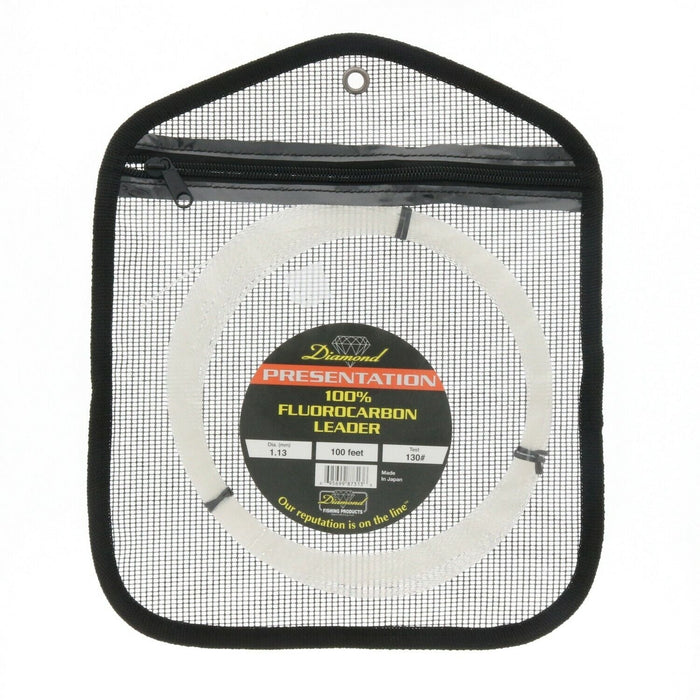 Momoi Diamond Presentation 100% Fluorocarbon Leader Line 130lb 100ft Clear