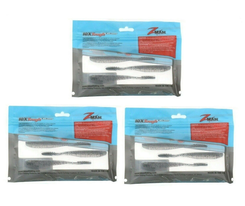 Z-Man #TS42-259PK5 Trick Shotz Soft Plastic Fishing Bait Bad Shad ~ 3-Pack ~ 15 Baits Total