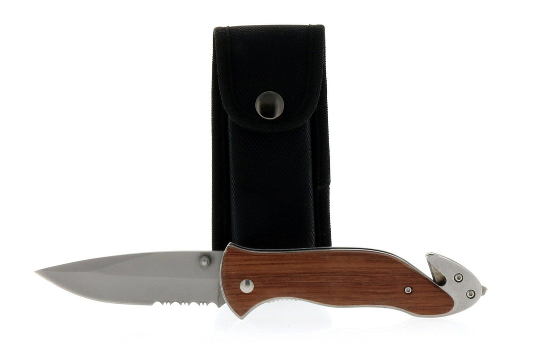 Rostfrei #138 Rosewood Pocket Knife 3" Drop Point Blade Knife Rosewood Handle & Sheath