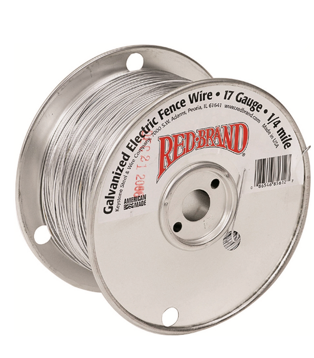 Red Brand #85612 17-Gauge 1/4 Mile Galvanized Electric Fence Wire